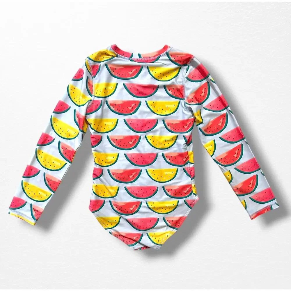Tea Collection Long Sleeve One-Piece Swimsuit, Size 14